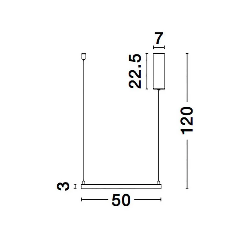 Eterna LED Hängelampe Quadratisch Weiß