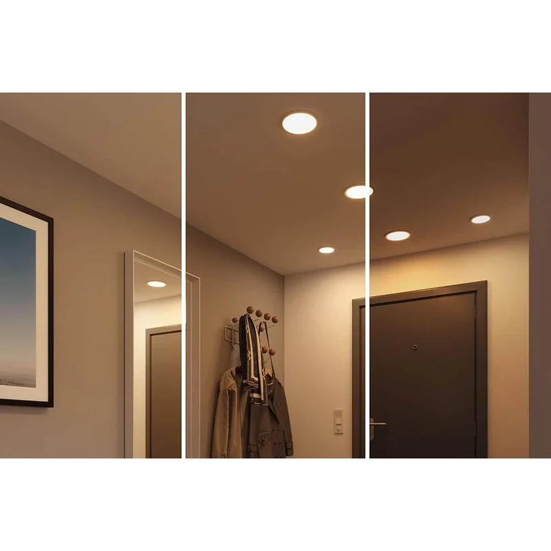 VariFit LED Einbaupanel Areo mit 3-Stufen-Dimmer Rund Matt-Chrom