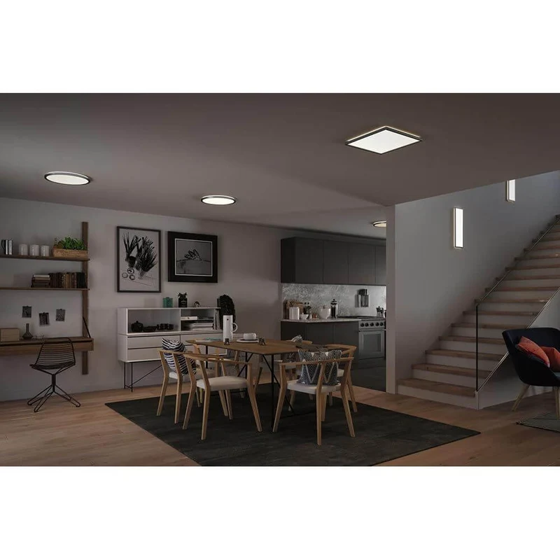 LED Panel Atria Shine Rund Chrom-Matt 3 Stufen-Dimmer