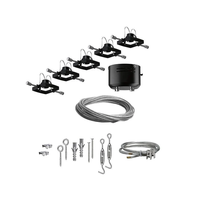 Seilsystem Mac II Basis-Set 5-flammig Schwarz-Matt