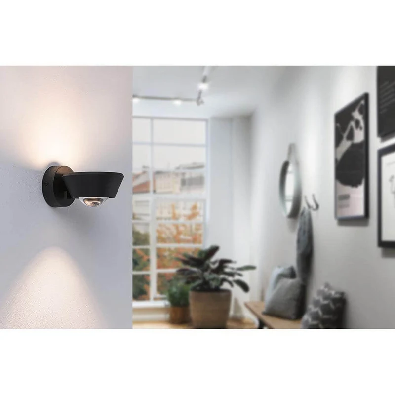 LED Wandleuchte Sabik Dimmbar Schwarz