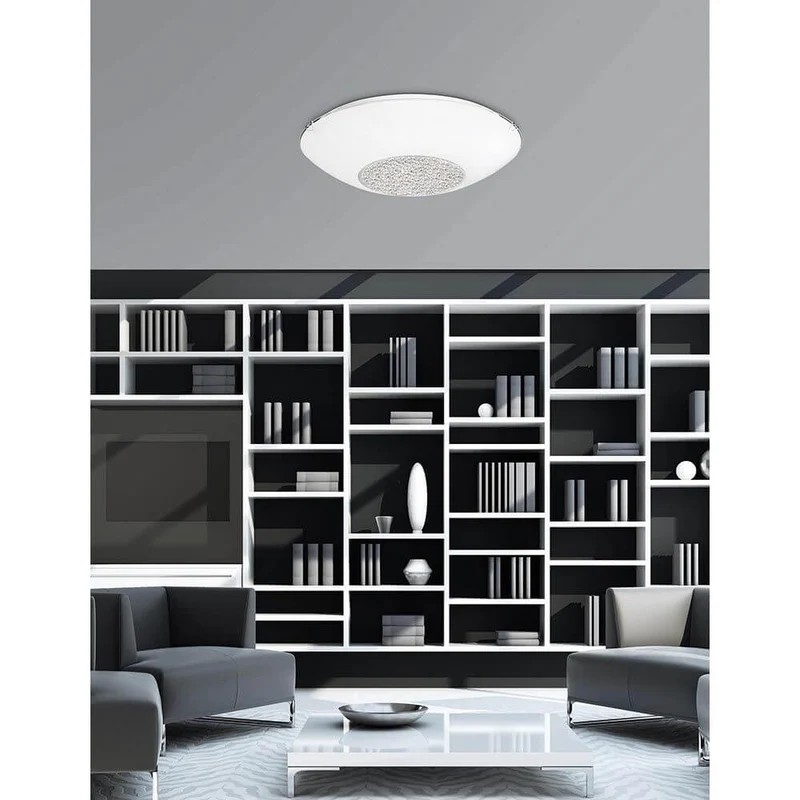Era Glas-Deckenlampe Kristall Weiß