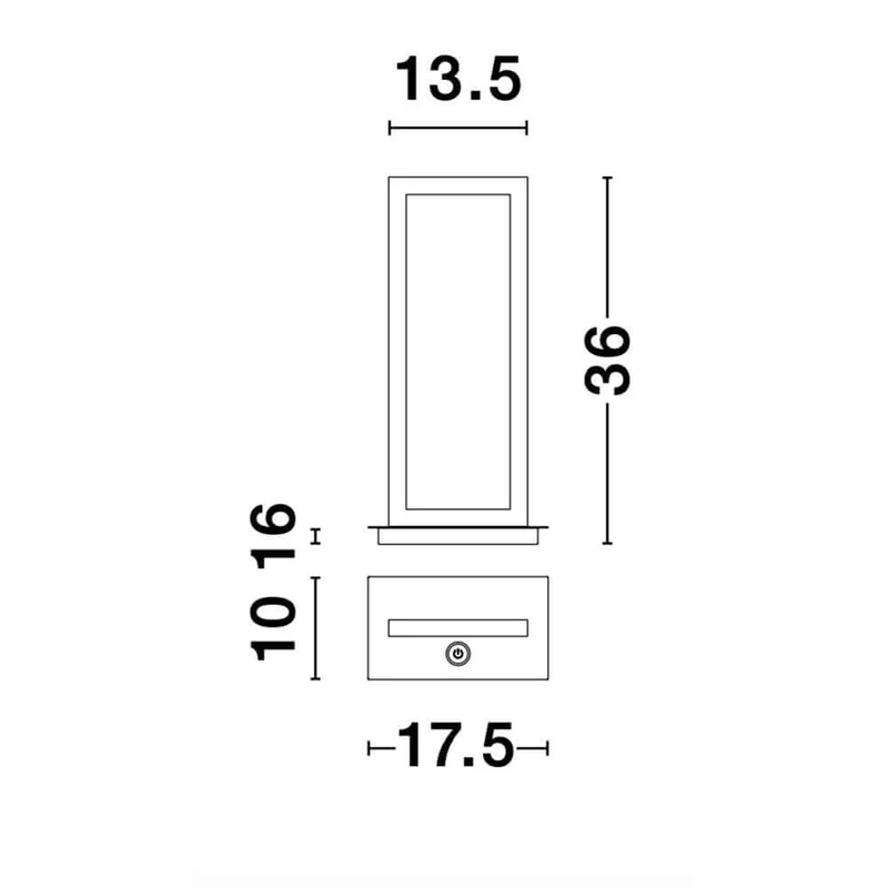 Cornice LED Tischlampe Schwarz
