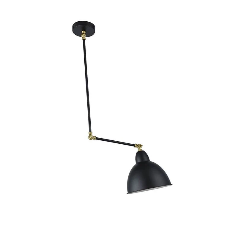 Virgo Hängelampe verstellbar Schwarz, Messing