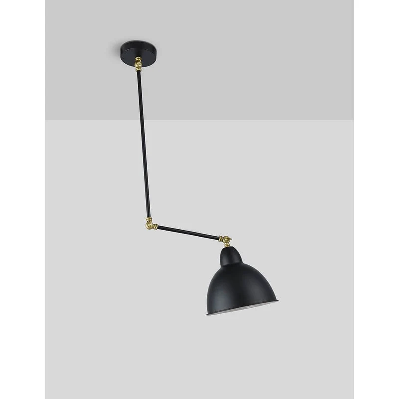 Virgo Hängelampe verstellbar Schwarz, Messing