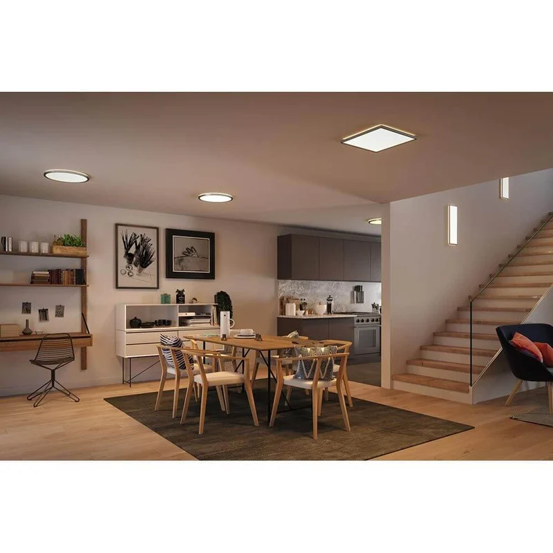 LED Panel Atria Shine Rund Chrom-Matt mit Stufen-Dimmer