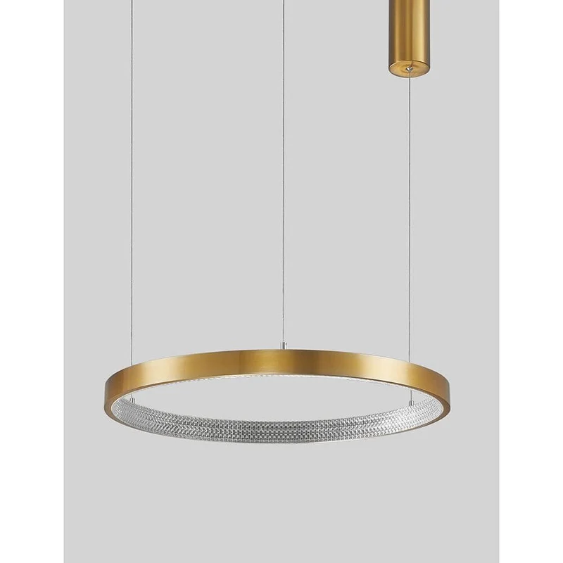 Preston LED Hängelampe Ring Antik-Gold