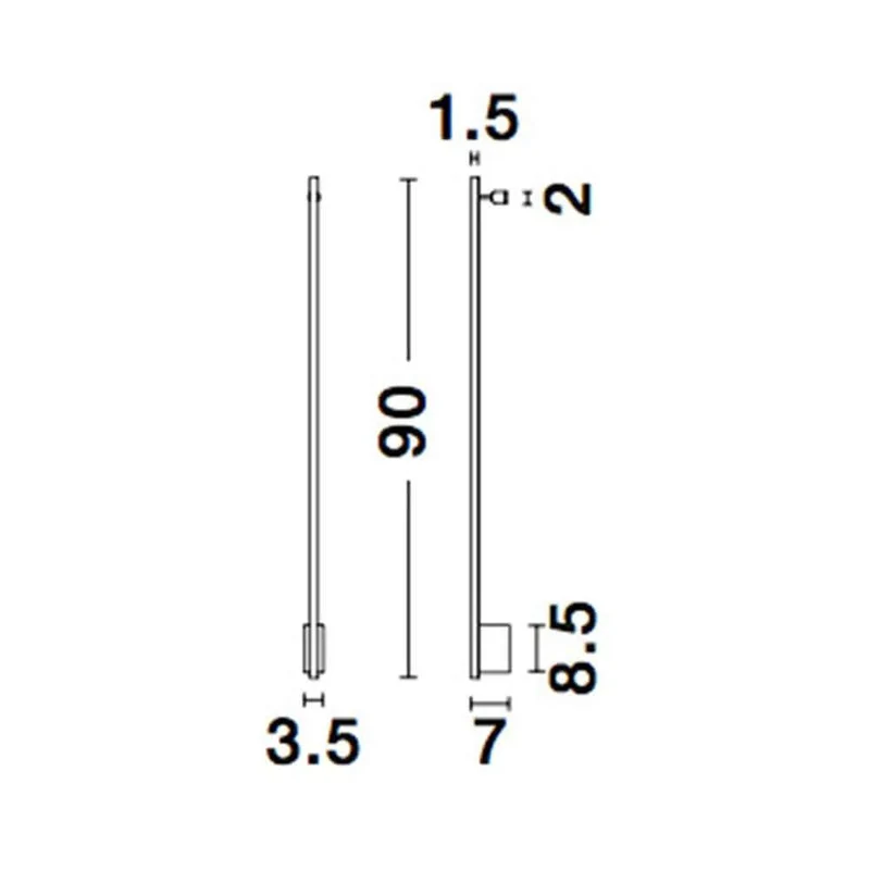 Gropius LED Wandlampe 90cm