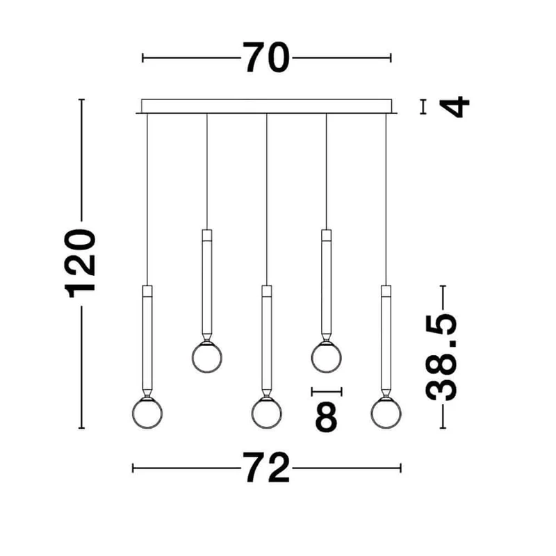 Cayo LED Pendelleuchte Schwarz