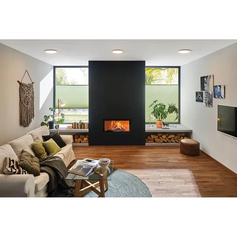 LED Abia Panel Rund Chrom-Matt