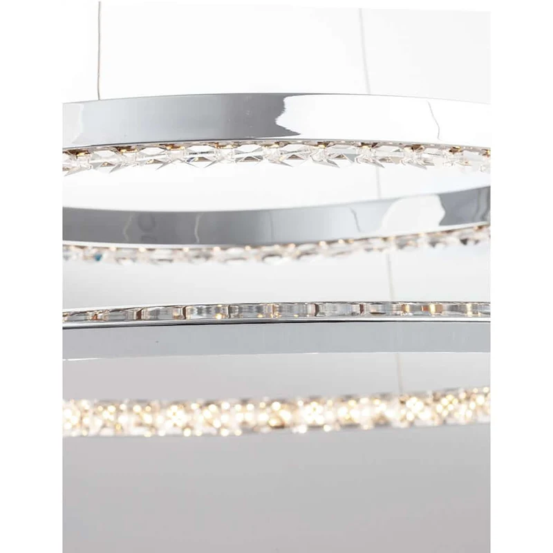 Netuno LED Hängeleuchte Klar, Chrom