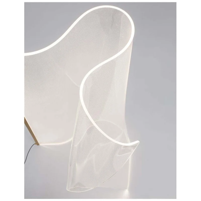 Siderno LED Stehleuchte Acryl Gewellt