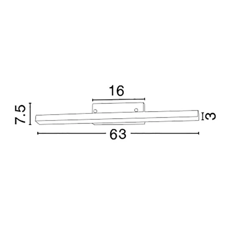 Modena LED Bad-Wandleuchte 63cm Chrom