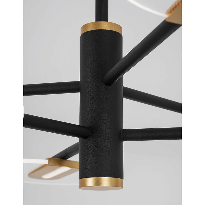 Genti LED Hängelampe Schwarz, Gold