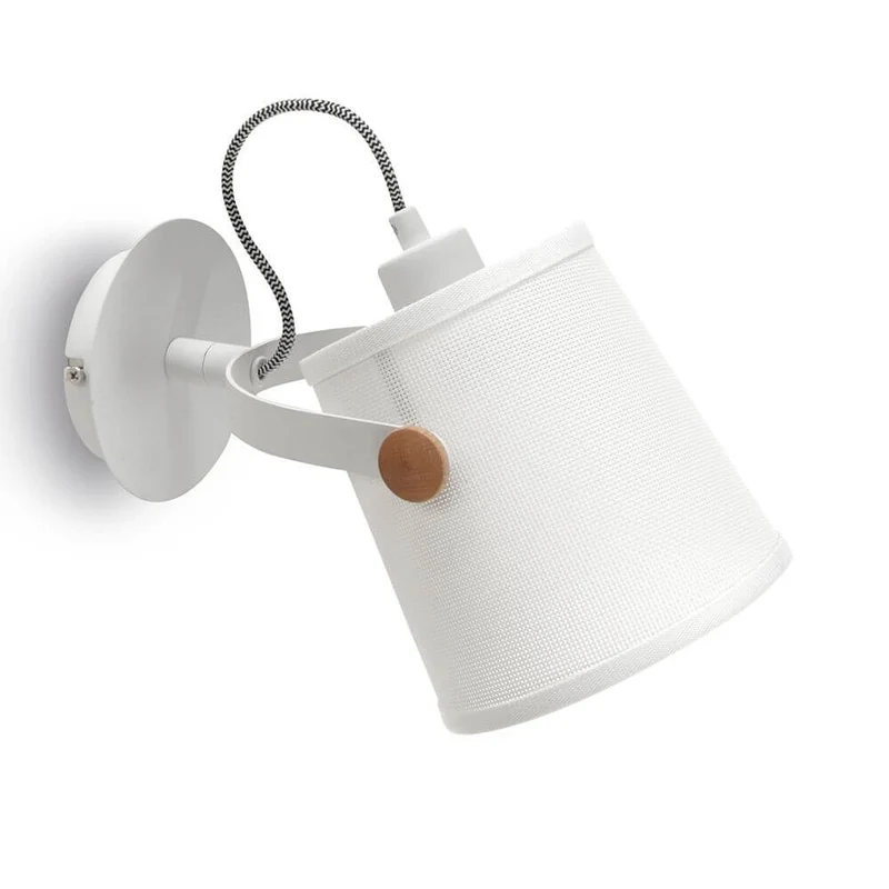 Nordica Wandleuchte mit Textilschirm