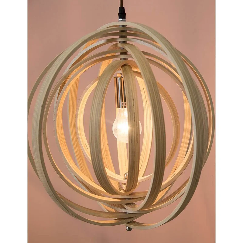 Asco Pendellampe aus Naturholz Ø 43cm