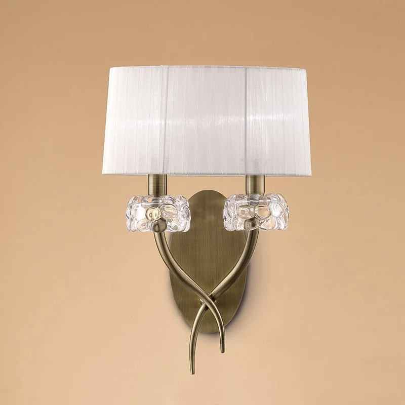 Loewe 2-flammige Wandleuchte