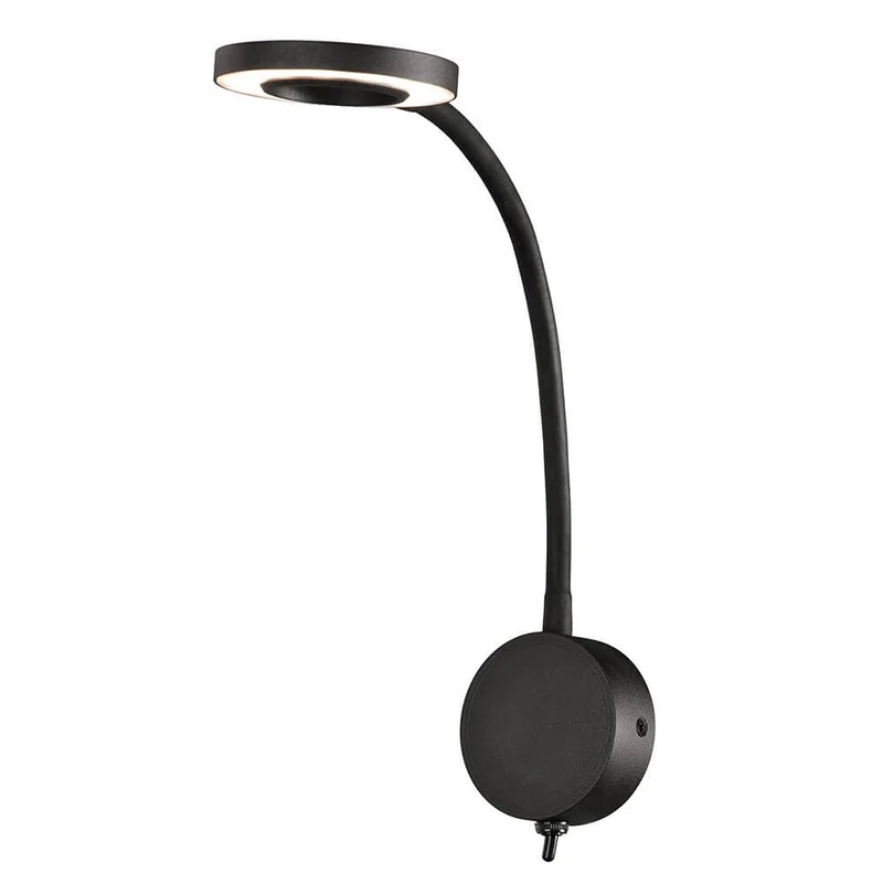 Boavista LED-Wandlampe rund mit Lesearm