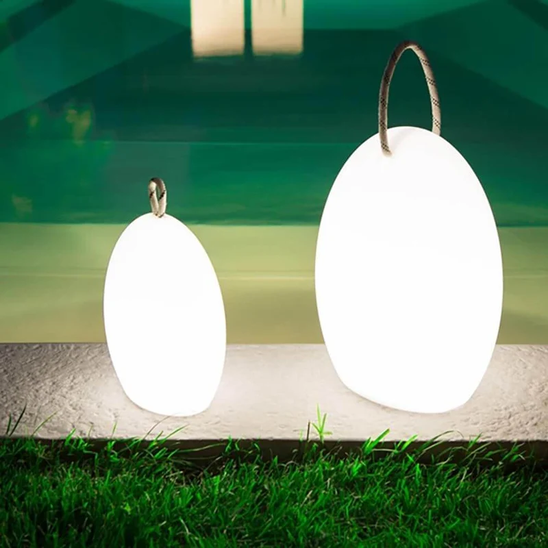 RGB-LED Außen-Akkulampe Amande Corde 28cm mit App-Steuerung