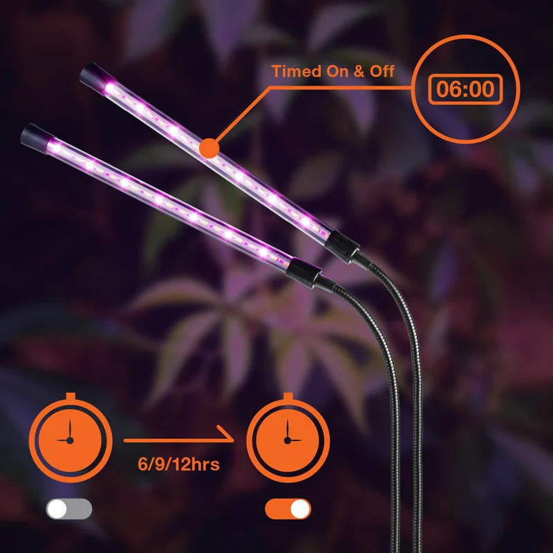 LEDVANCE Full Spectrum Gooseneck LED Indoor Plant Grow Light, 9W, Dimmable, 3000K, with Smart Control and 3' USB Power Cord - 1 Pk