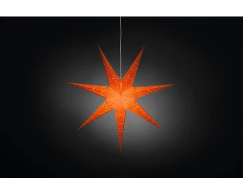 3x B-Ware Konstsmide 78 cm Oranger Papierstern Lichtobjekt für Innenbeleuchtung