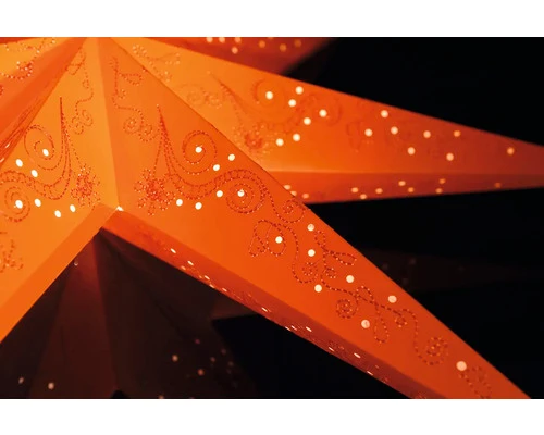 3x B-Ware Konstsmide 78 cm Oranger Papierstern Lichtobjekt für Innenbeleuchtung