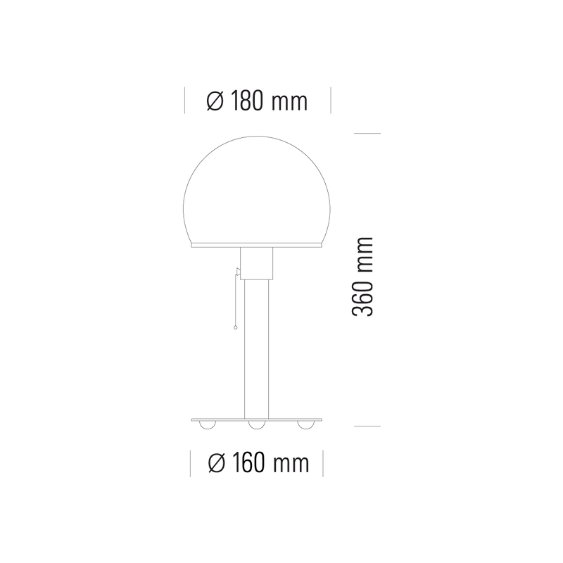 Tecnolumen - Tischleuchte Wagenfeld WA 24