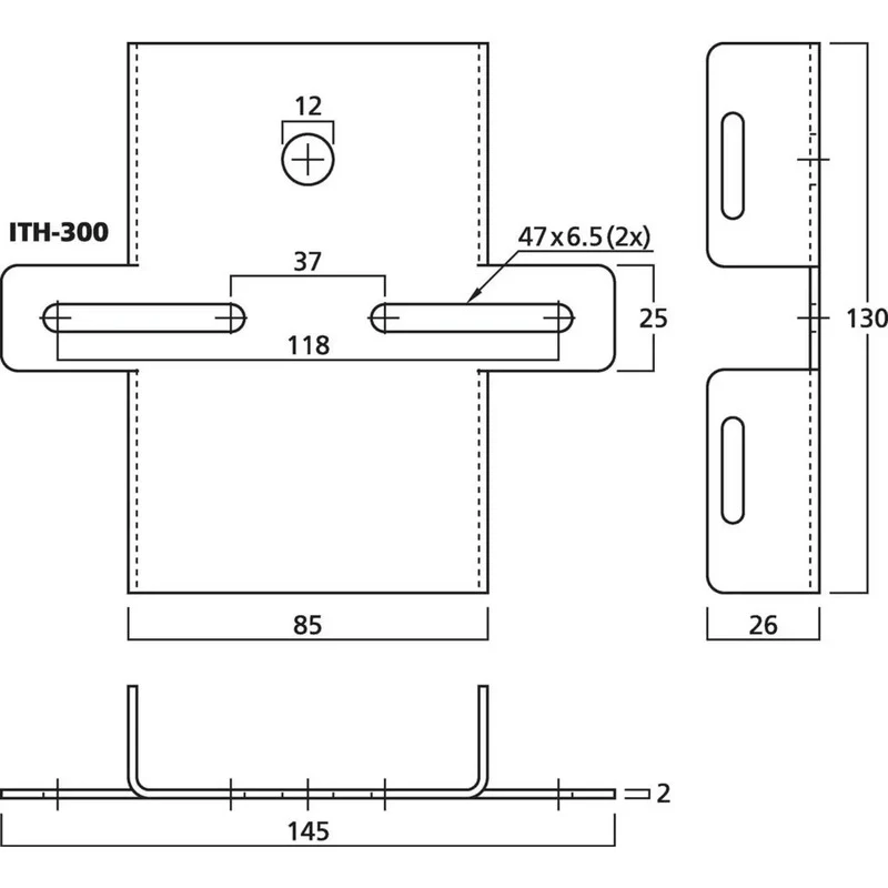 B-Ware Monacor Masthalterungsset Edelstahl 100kg für ELA Lautsprecher Ø300mm stabil