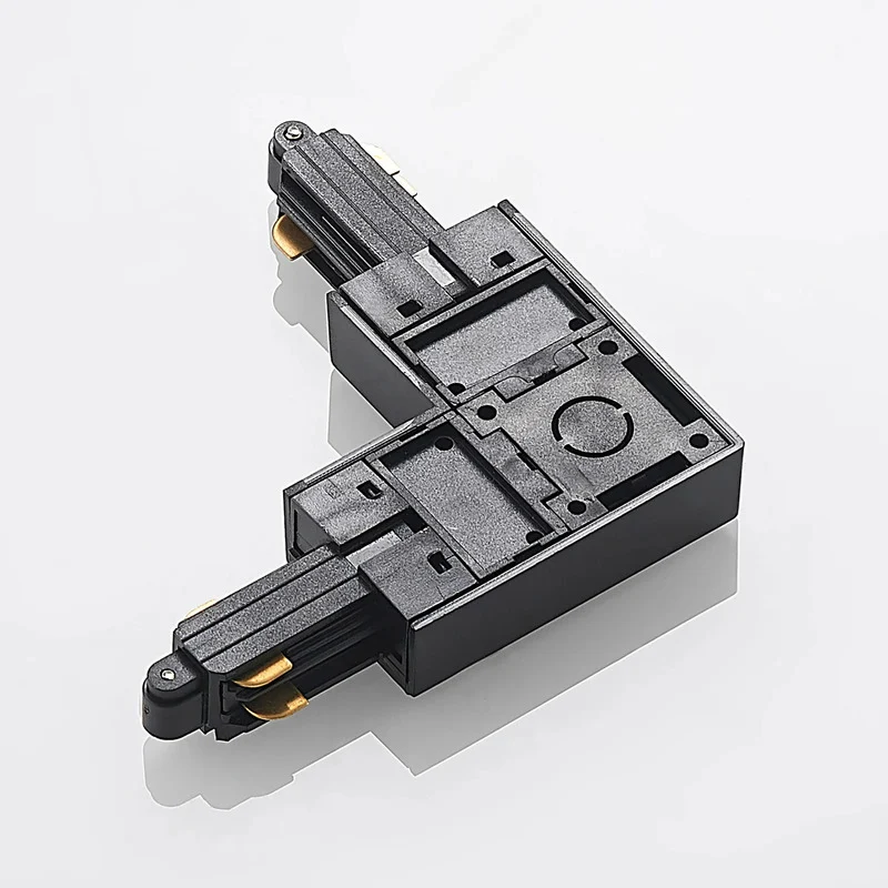 2x B-Ware Lindby Eckverbinder Linaro schwarz 1-Phasen-System 6,5x6,5 cm Kunststoff