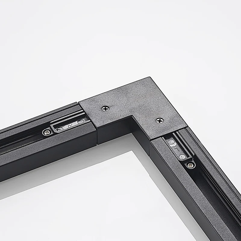 2x B-Ware Lindby Eckverbinder Linaro schwarz 1-Phasen-System 6,5x6,5 cm Kunststoff