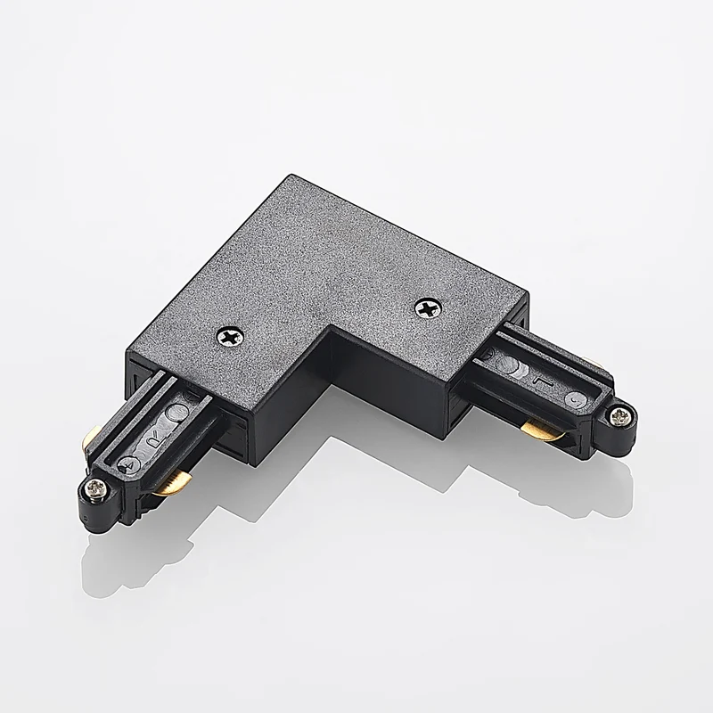2x B-Ware Lindby Eckverbinder Linaro schwarz 1-Phasen-System 6,5x6,5 cm Kunststoff