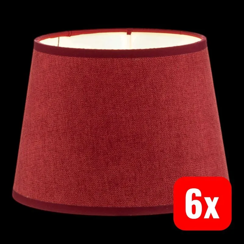 6x B-Ware DUOLLA Lampenschirm Classic S gewebt rot Leuchte Lampe stilvoll Made in Europe