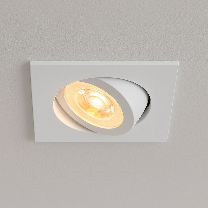 SLV NEW TRIA 68 Einbaustrahler Eckig| Schwenkbar | Ø68 mm | Aluminium / Weiß / Schwarz