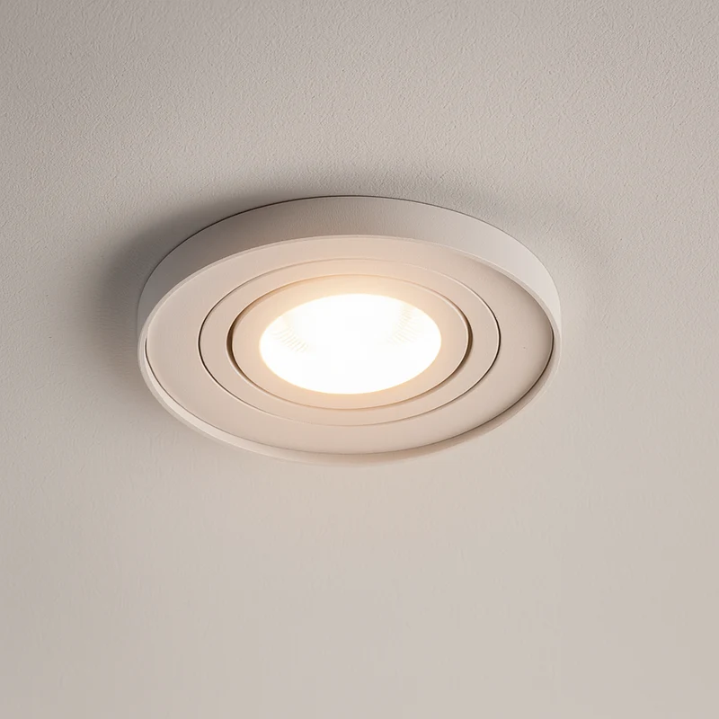 LED Einbaustrahler inkl. GU10 Fassung | Weiß o. Schwarz | Rund Ø98mm | Aluminium | IP20 | 230V | extra-flach | dimmbar