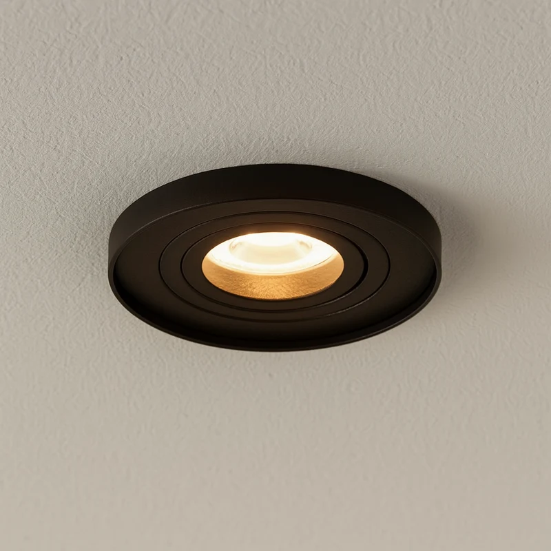 LED Einbaustrahler inkl. GU10 Fassung | Weiß o. Schwarz | Rund Ø98mm | Aluminium | IP20 | 230V | extra-flach | dimmbar