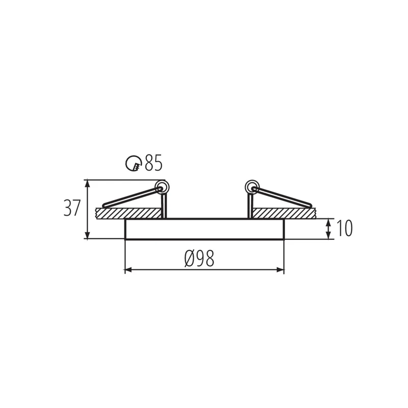 LED Einbaustrahler inkl. GU10 Fassung | Weiß o. Schwarz | Rund Ø98mm | Aluminium | IP20 | 230V | extra-flach | dimmbar