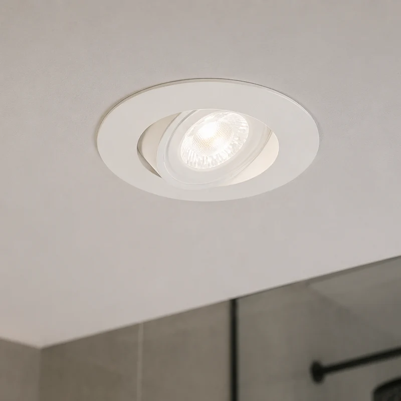 LED Einbaustrahler Extra Flach 4,8W IP20 Schwarz Weiß Schwenkbar CCT 230V