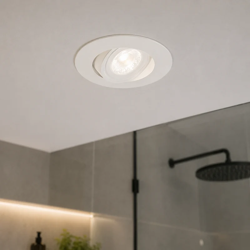LED Einbaustrahler Extra Flach 4,8W IP20 Schwarz Weiß Schwenkbar CCT 230V