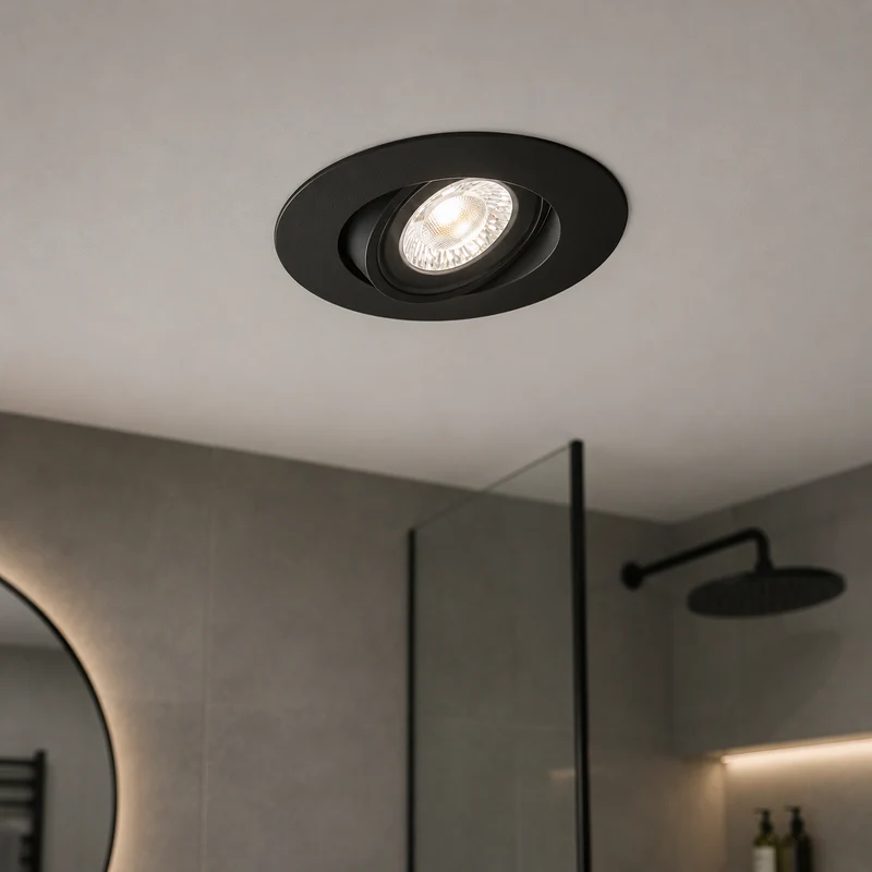 LED Einbaustrahler Extra Flach 4,8W IP20 Schwarz Weiß Schwenkbar CCT 230V