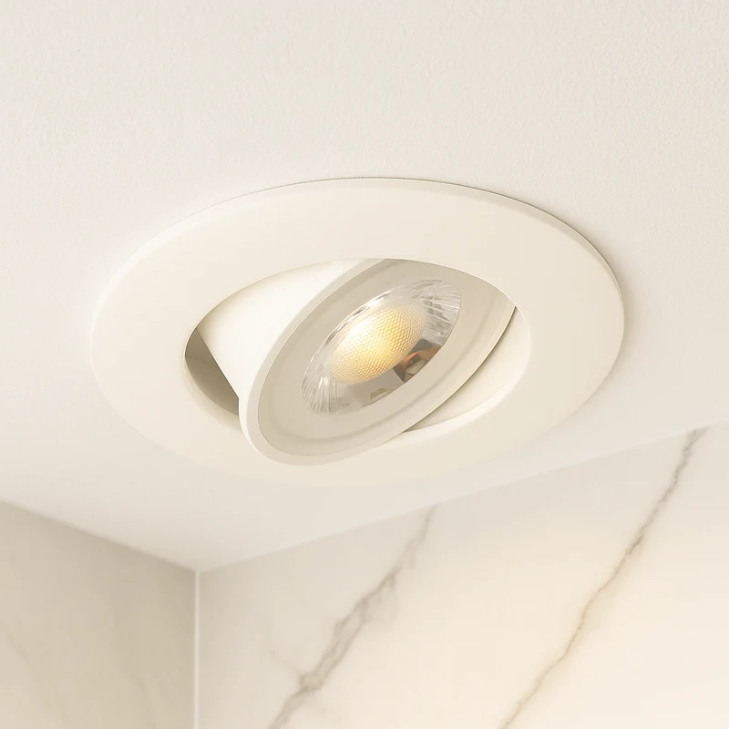 LED Einbaustrahler Extra Flach 4,8W IP20 Schwarz Weiß Schwenkbar CCT 230V