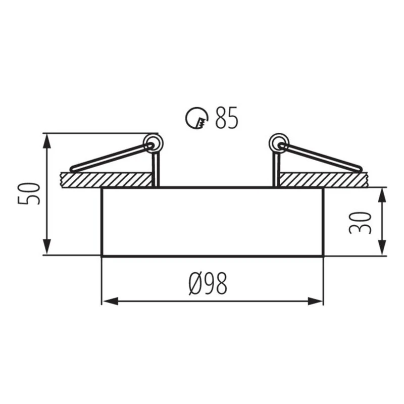 LED Einbaustrahler inkl. GU10 Fassung | Rund Ø98mm | Aluminium | IP20 | 230V | extra-flach | dimmbar