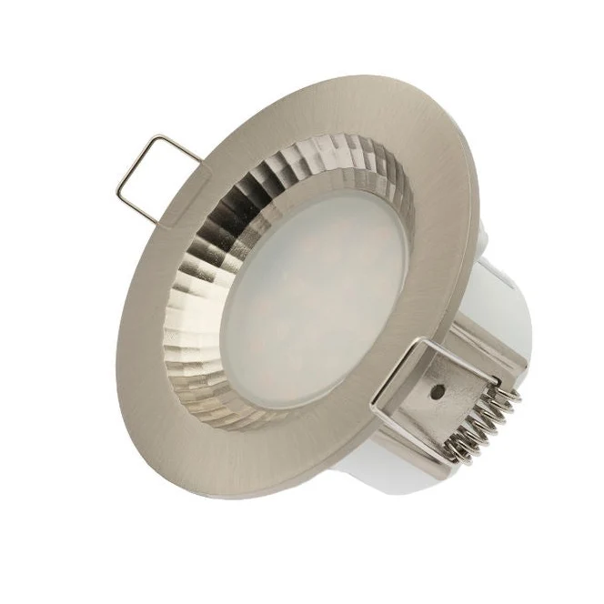 LED Einbauleuchte Premium 2800K 5W Matt-Chrom IP54 230V