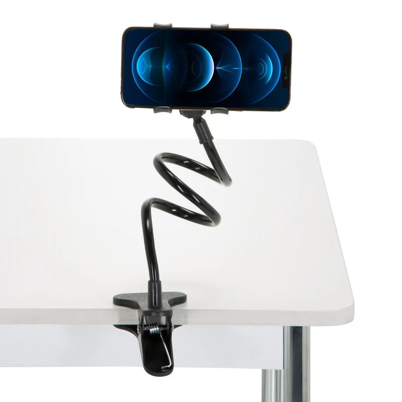 B-Ware hjh OFFICE Handyhalterung FLEXMOBI Klemmfuß / Schwanenhals ABS Kunststoff