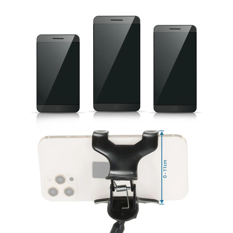 B-Ware hjh OFFICE Handyhalterung FLEXMOBI Klemmfuß / Schwanenhals ABS Kunststoff