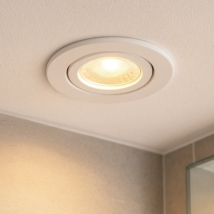 LED Einbaustrahler 9605M | aus Aluminium für Außen & Innen | Rund Eckig | Weiß Schwarz Matt | IP44 | inkl. GU10 Fassung | 230V | Dimmbar | 3000K 4000K 6000K | extra-flach