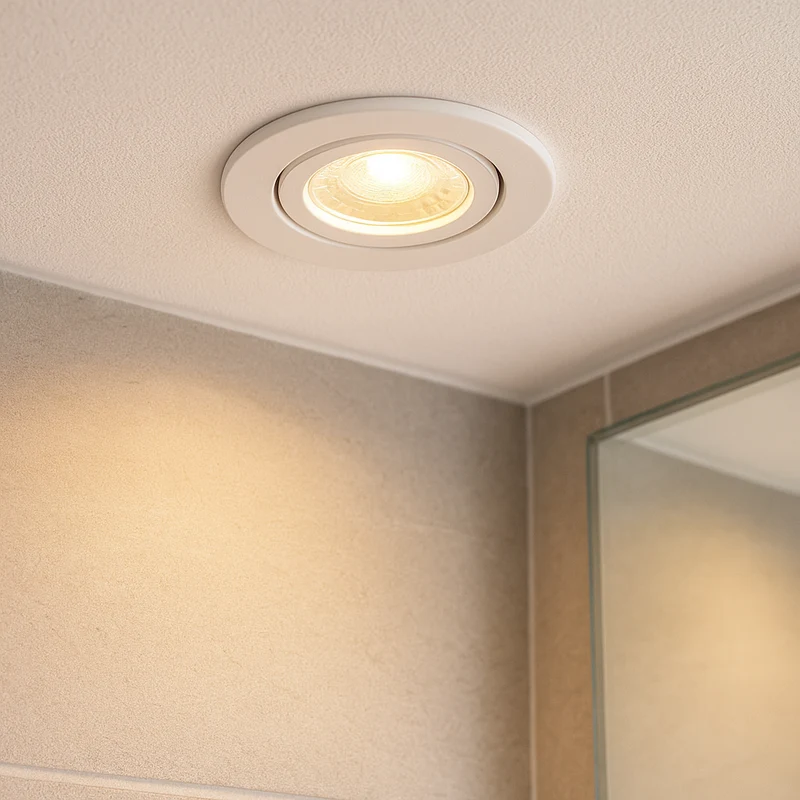 LED Einbaustrahler 9605M | Aluminium | für Badezimmer | Weiß-Matt | IP44 | Dimmbar| umweltfreundlich | inkl. GU10 Fassung | 230V | extra-flach