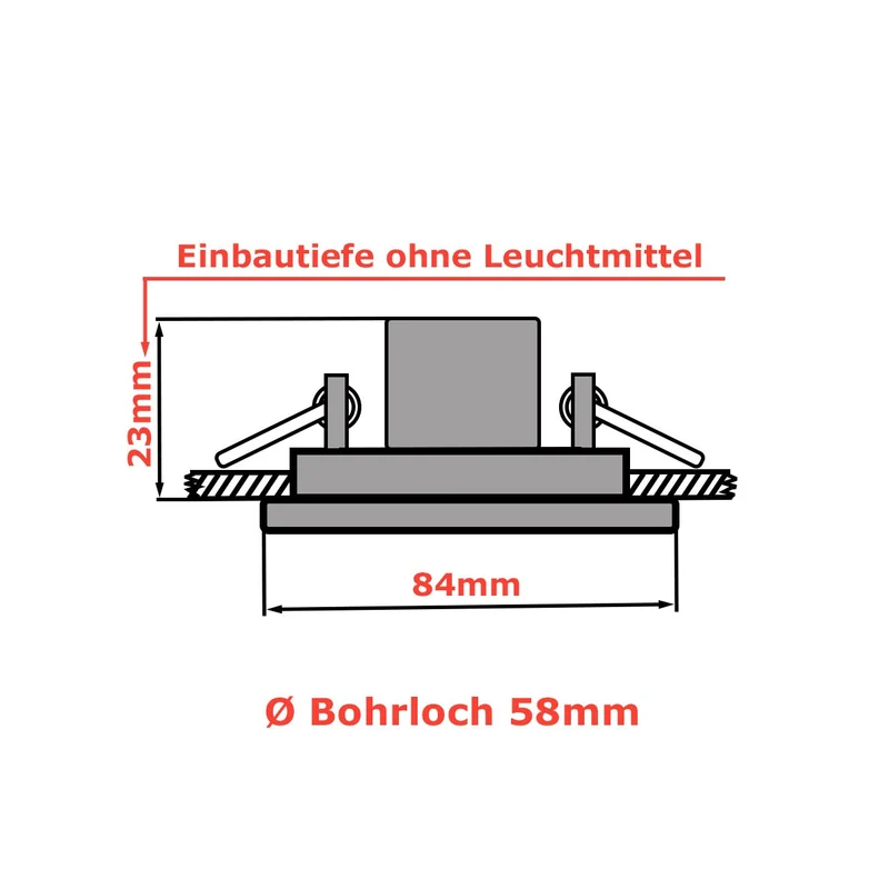 LED Einbaustrahler Star IP44 | aus Aluminium | für Badezimmer | Rund | Schwarz | inkl. GU10 Fassung | 230V | energieeffizient | umweltfreundlich | extra-flach | dimmbar
