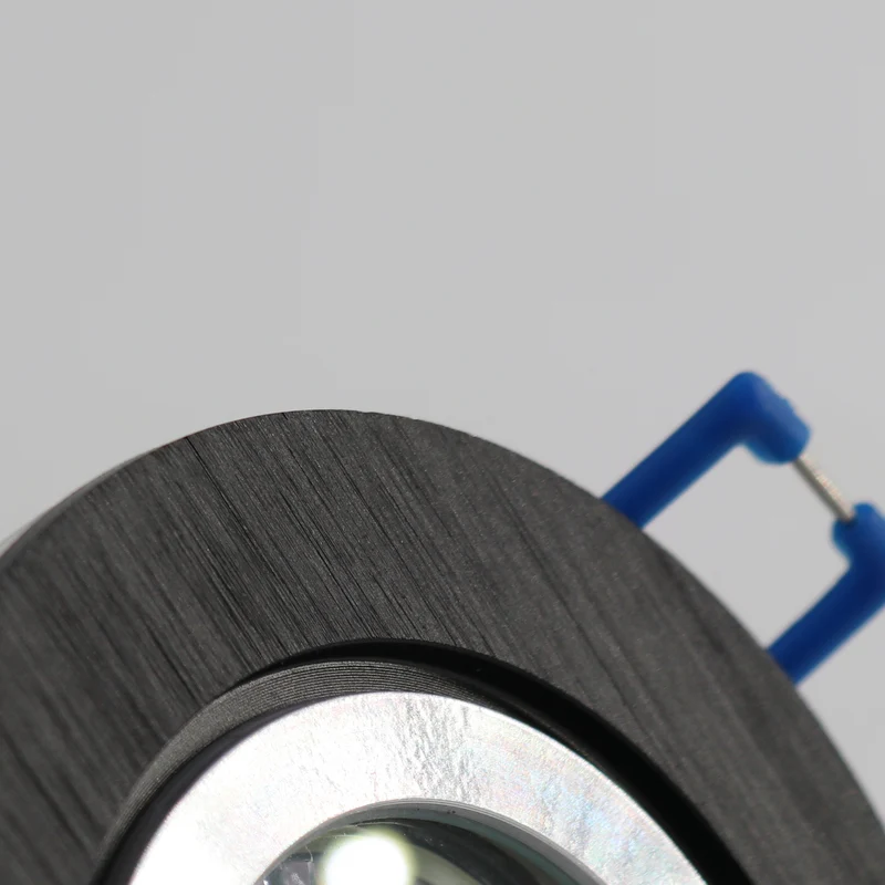 LED Einbaustrahler Star IP44 | aus Aluminium | für Badezimmer | Rund | Schwarz | inkl. GU10 Fassung | 230V | energieeffizient | umweltfreundlich | extra-flach | dimmbar