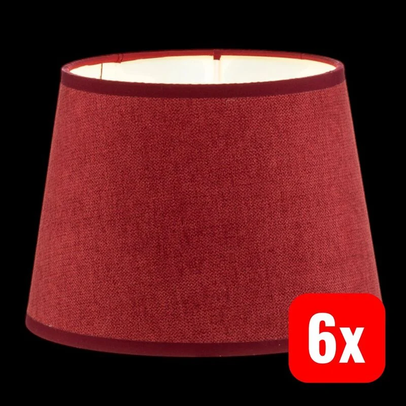 6x B-Ware DUOLLA Lampenschirm Classic S gewebt rot Leuchte Lampe stilvoll Made in Europe