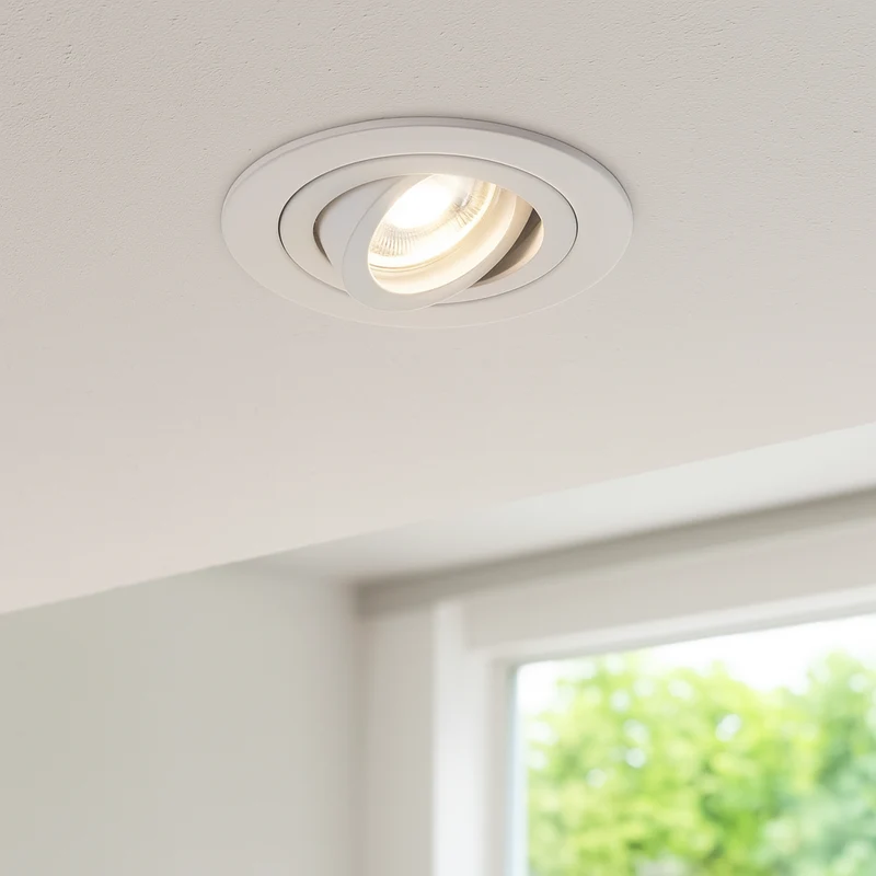 Deckenleuchte Weiß Matt IP20 GU5,3 GU10 12V 230V | extra-flach | dimmbar